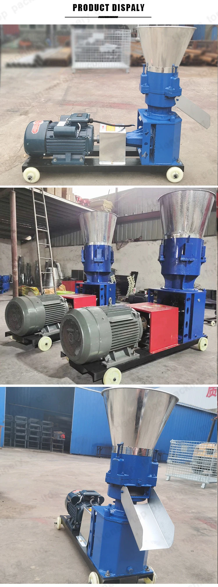 Automatic Feed Pelletizer Chicken Sheep Cattle Cow Goat Feed Pellet Making Machine Fish Shrimp Animal Feed Pellet Mill