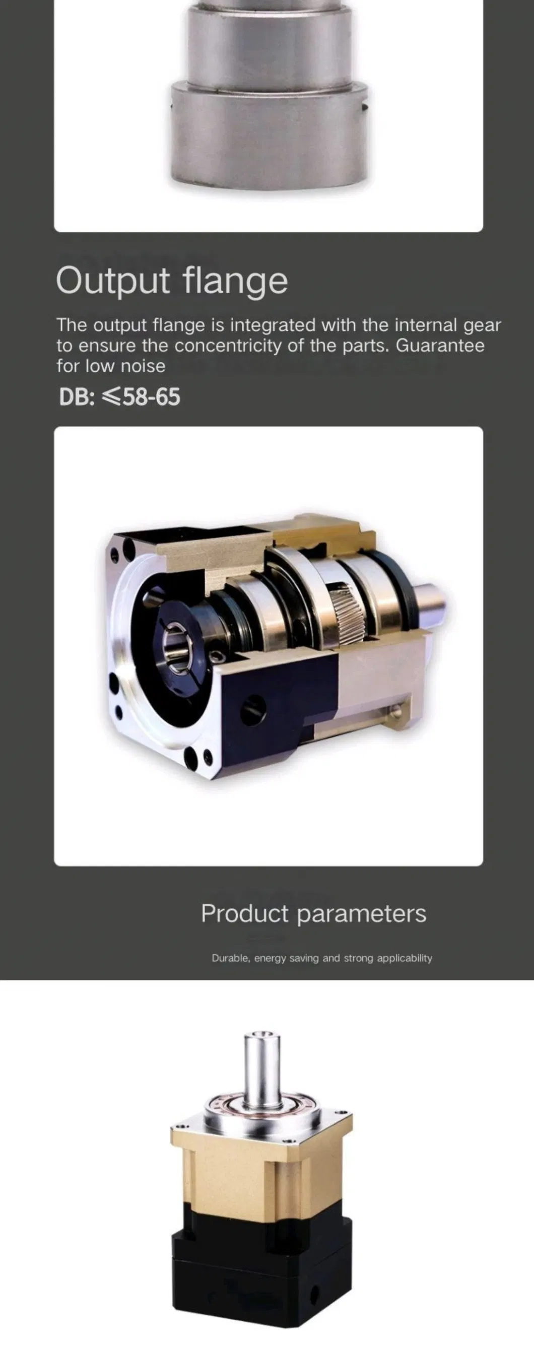 Manufacturer of Precision Planetary Reducer PF60, 801115142160ab Servo Motor Straight Helical Gear Reducer