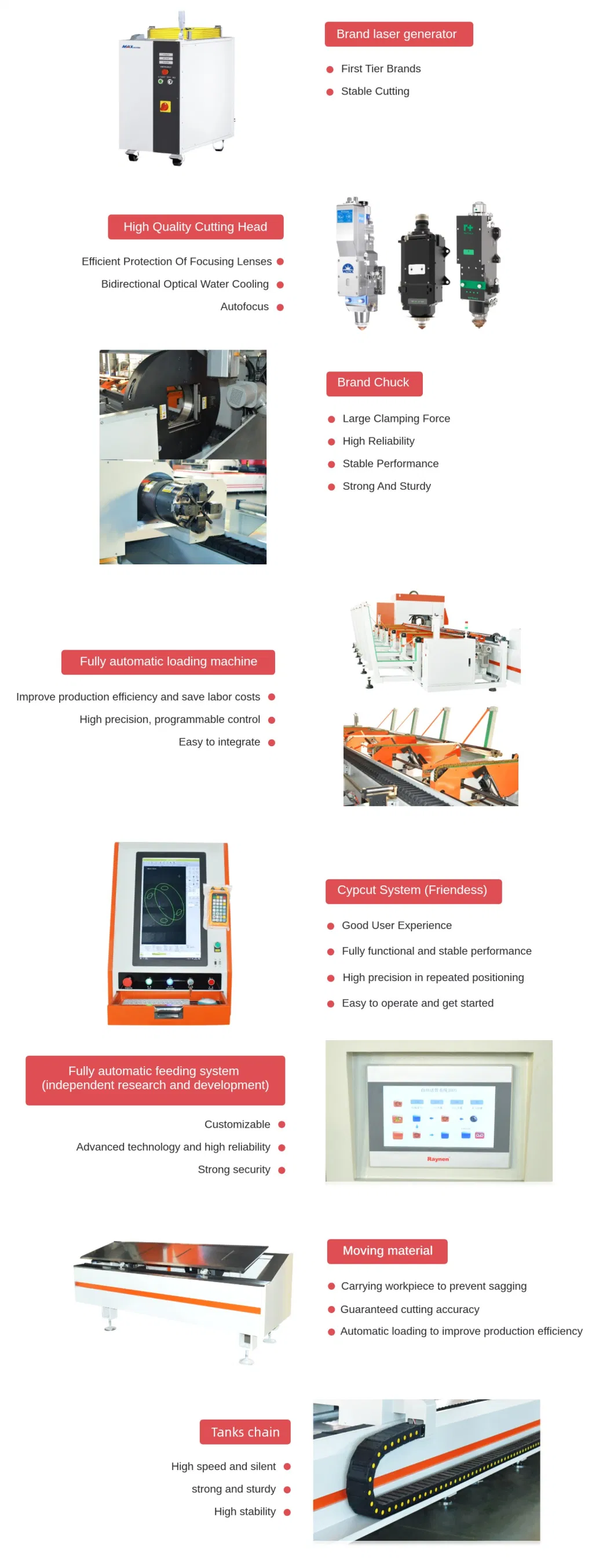 Hcgmt&reg; 9m/230mm/3000W Steel Tube Laser Cutting Machine with Auto-Feeding Equipment China Wholesale