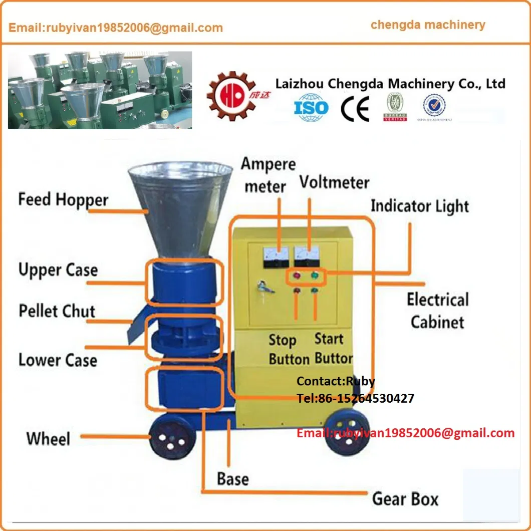 Mkl225 Sawdust Straw Granulator Biomass Wood Pellet Press Machine Wood Pellet Mill /Pellet Machine /Pellet Making Machine/EU Tree Branches Pelletizer Machine