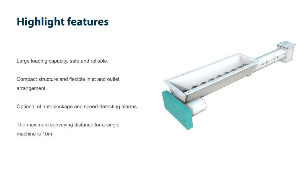 Chicken and Poultry Animal Feed Powder or Pellet Material Sealing Tubular (Pipe) Helix Conveyor in Conveying System