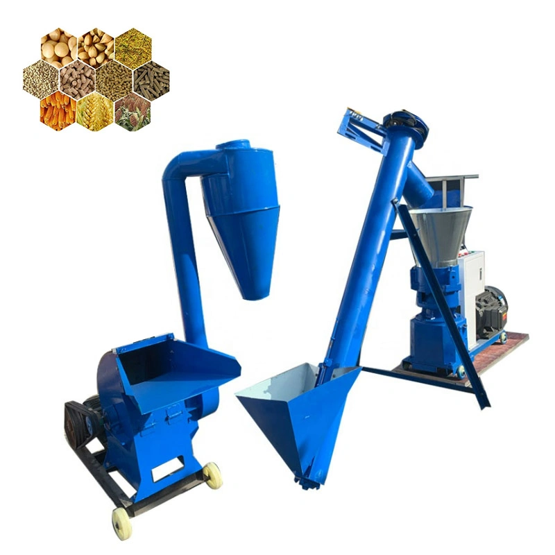 Wholesale Supplier Animal Feed Pelletizing Machine Hay Grass Pellets Flat Die Pellet Machine