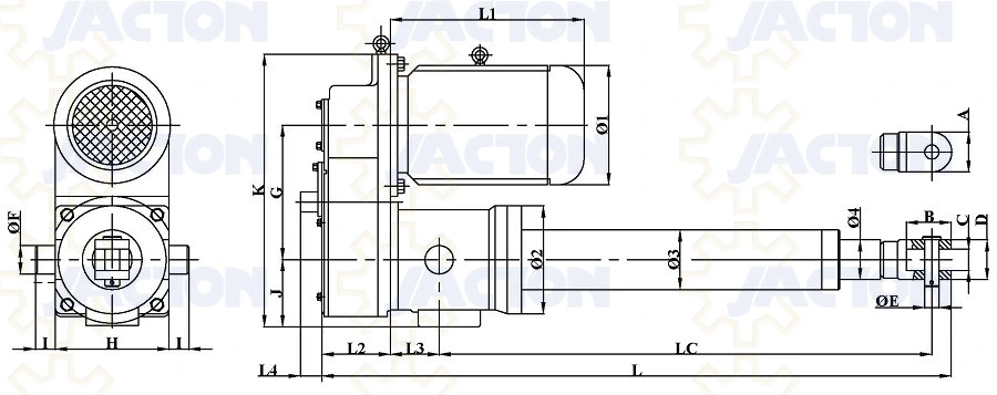 100kgf Heavy Duty 1000n Linear Actuator, Electric Actuators for Industrial Automation, Electric Linear Actuator for Hospital Medical Bed, Surgical Bed Lifting