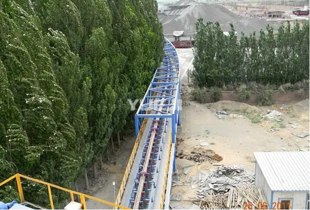 Raw Materials Delivery transportation Pulley Roller Belt Conveyor System for Cement Transportation Delivery System