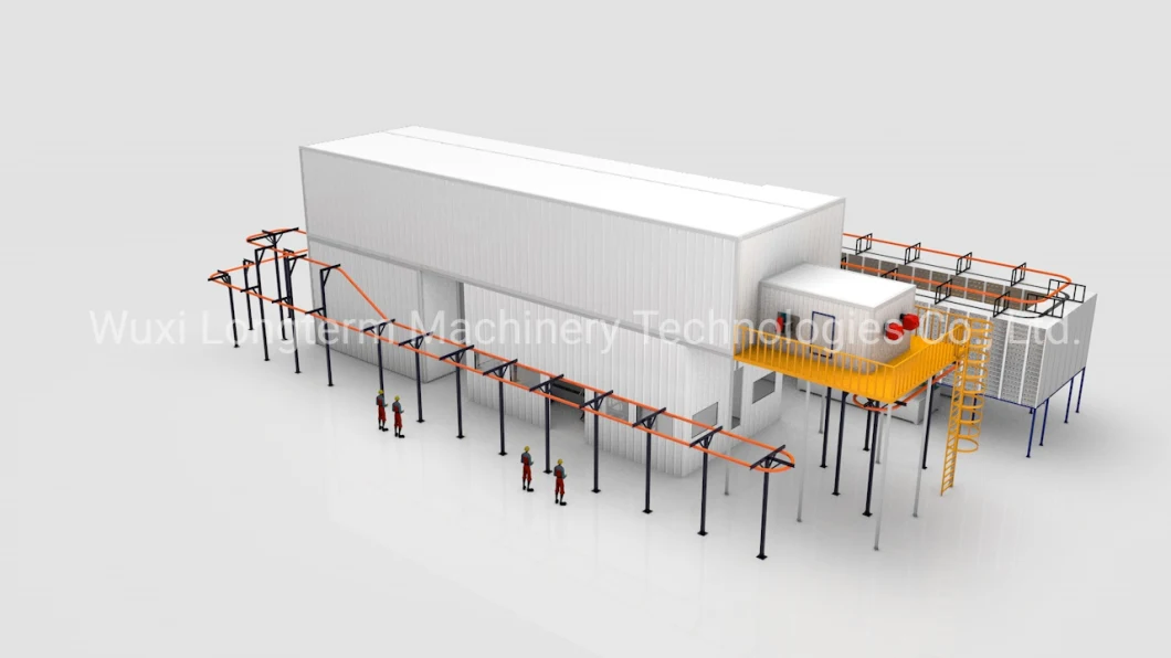 Fully Automatic transportation and Conveying System Wooden Furniture Products Spray Booths, Powder Coating System/