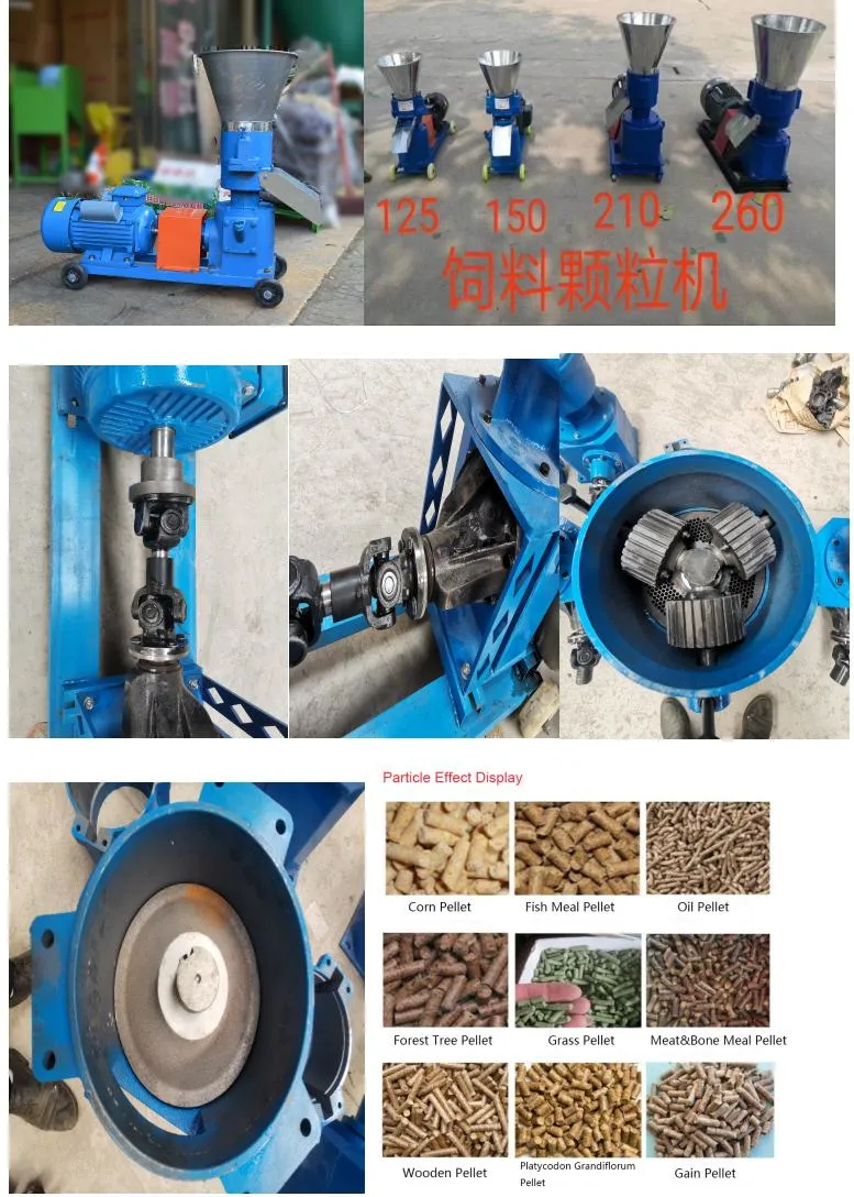 Small Poultry Feed Granulator Electric Motor Feed Pellet Machine