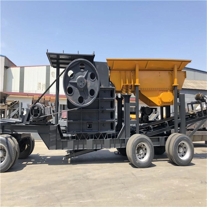 China PE400X600 Stone 50 Tph Rock Jaw Crusher for Sale, Portable Small Mobile Crushing Machine Manufacturers