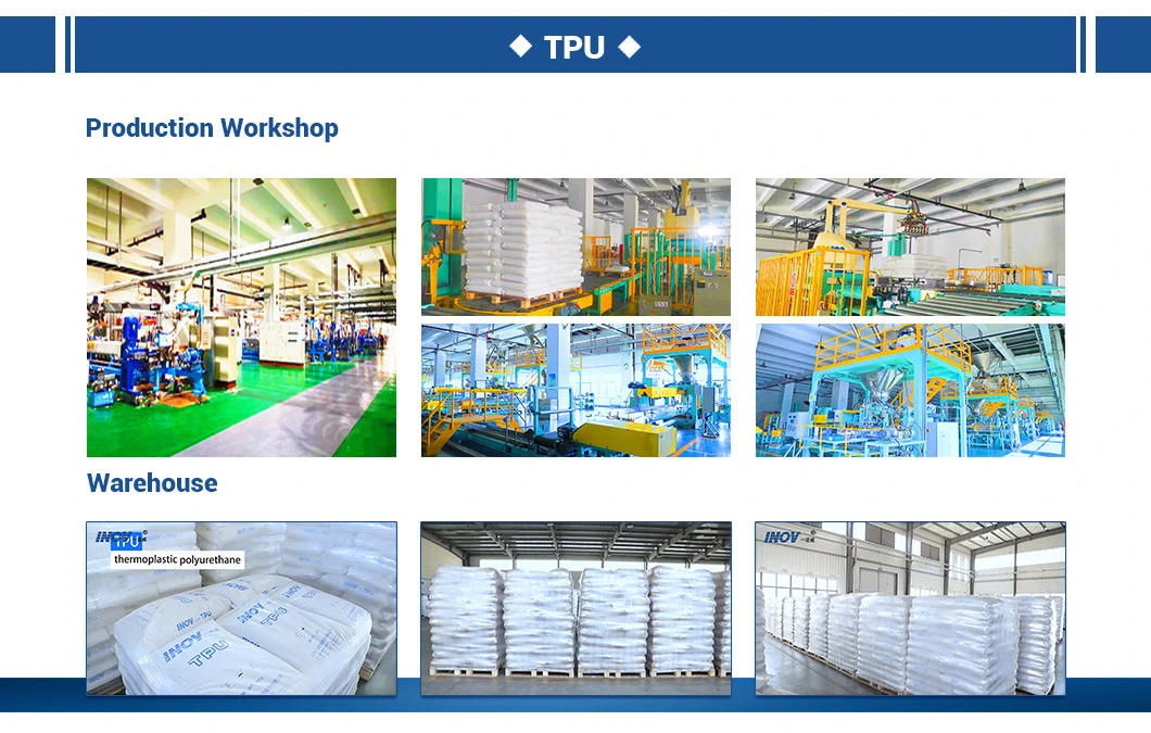 China Inov E-TPU Injection Extrusion High-Hardness Pellets Thermoplastic Polyurethane Manufacturer High- Transprency TPU Factory