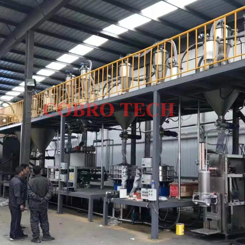 Long Distance PLC Control Pneumatic Vacuum Conveyor System for Feeding Silo Mixer