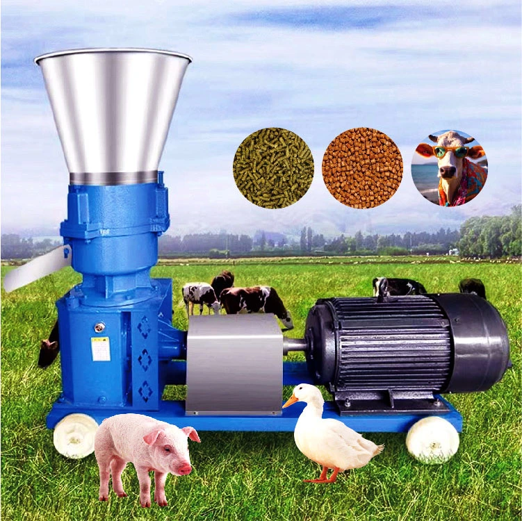 Poultry Fish Chicken Cow Mini Pelletizer Pellets Processing Making Feed Pellet Machine for Animal Feeds