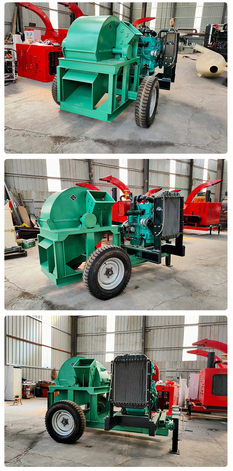 Wood Crusher Pulverizer Hammer Mill Machine Wood Grinder Chipper