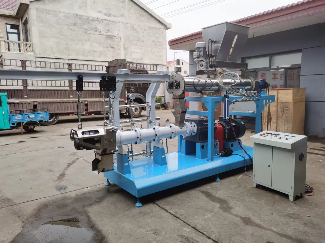 2023 New Design 2-3t/H 4-6t/H Fully Automatic Floating Fish Feed Pellet Machine Plant Production Line Dog Food Machine Twin Screw Extruder for Pet Food Making