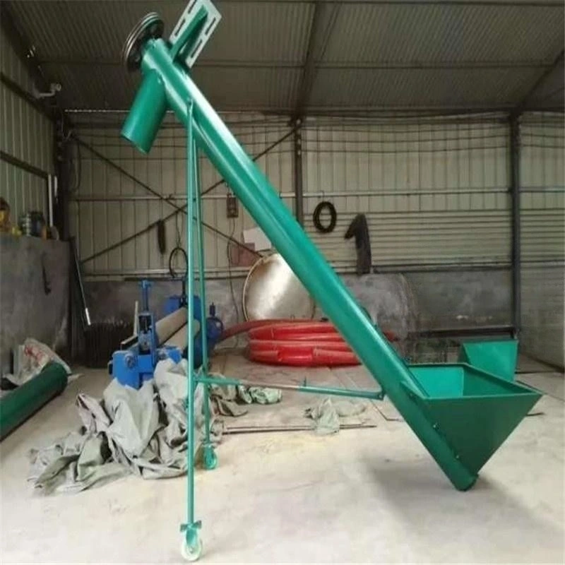 OEM Custom Large Capacity Helical Blade Inclined Conveyor Equipment Screw Conveyor with Hopper