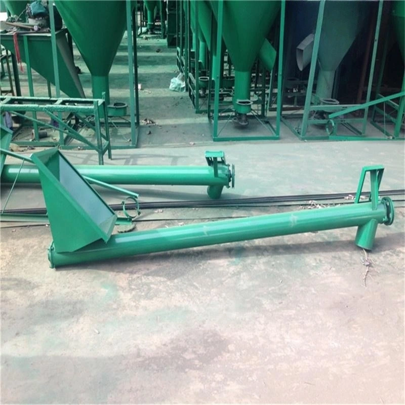 OEM Custom Large Capacity Helical Blade Inclined Conveyor Equipment Screw Conveyor with Hopper