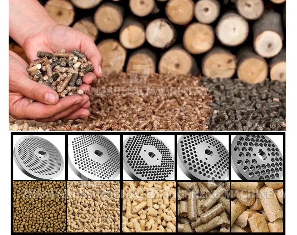 High Efficiency High Output Electric Biomass Wood Flat Die Feed Pellet Mill