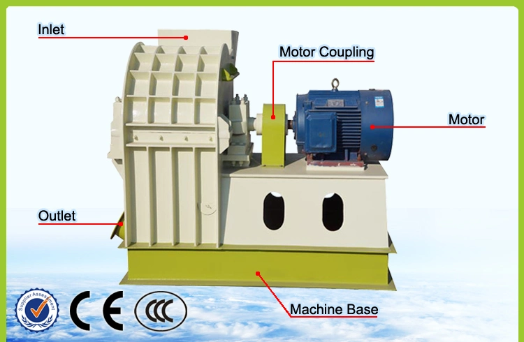 Wood Hammer Mill Wood Grinding Into Sawdust for Pellet Making Wood Mill