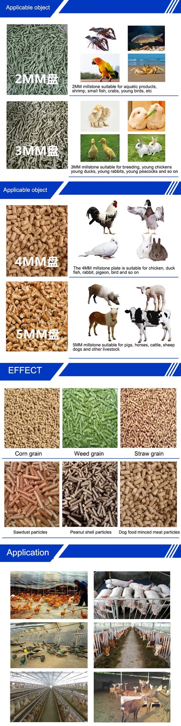 Good-Working Home Use Mobile Feed Making Machine/Feed Granulator Animal Feed Mill