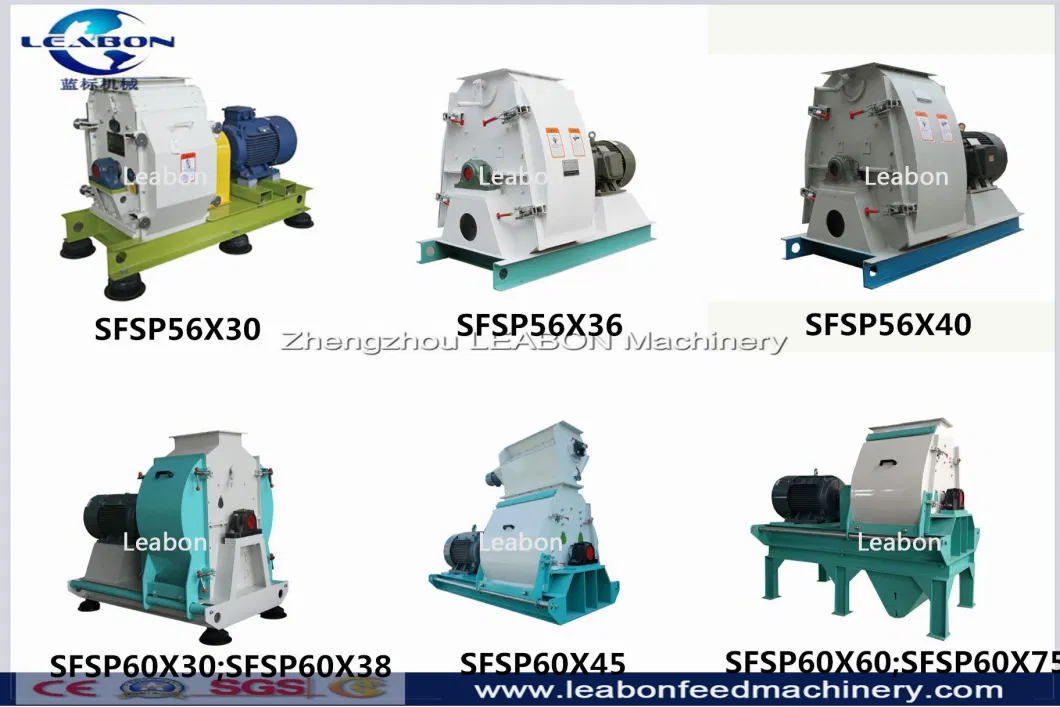 5-7ton/H Pellet Material Animal Feed Hammer Mill for Crushing Machine for Sale