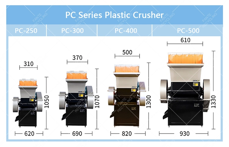 Film PVC Shaft for Scrap Waste Casing Plastic Bottle Styrofoam Recycling Crusher