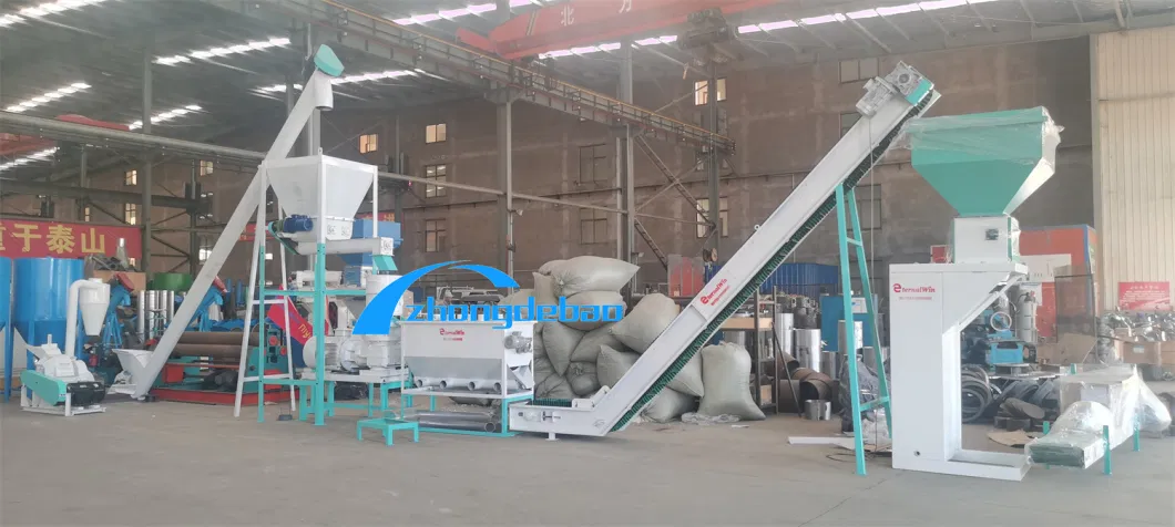 400-600kg/H Wood Pellet Line Mill Moving Roller 420 with Automatic Lubrication System Air Dryer and Packaging Hot Sell in South American