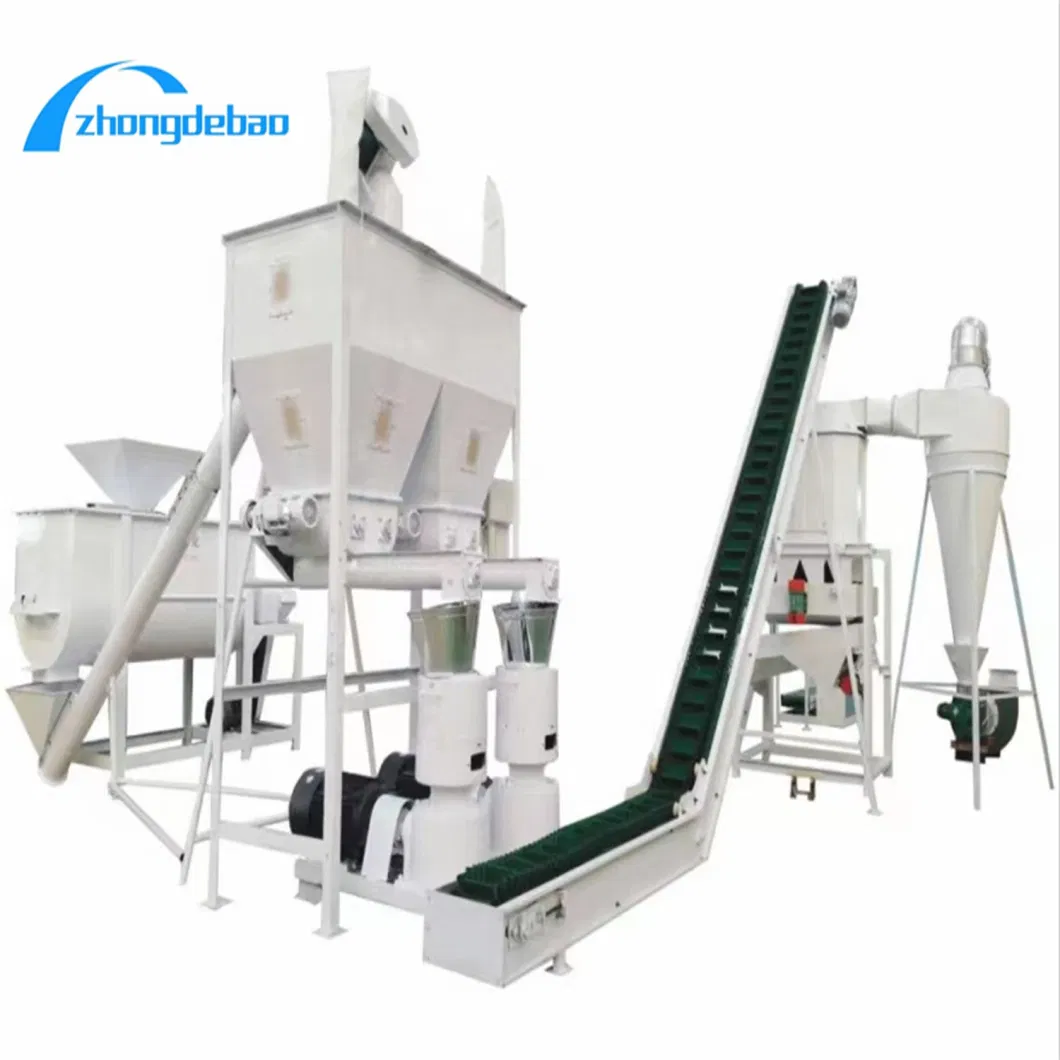 CE 1-2 T/H Full Automatic Wood Pellet Mills Flat/Ring Die CE