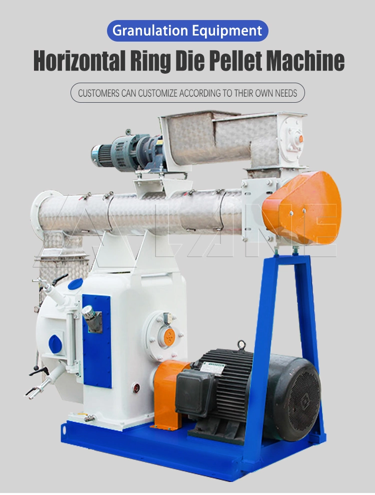 Lane Biomass Pellet Machine Horizontal Ring Die Type Biomass Granulator Supplier Pelet Machine Ring Die