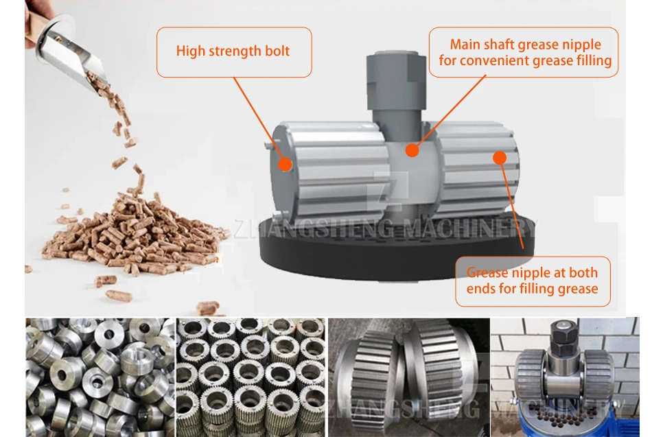 Factory Price Home Use Biofuel Energy Wood Feed Pellet Machine Flat Die