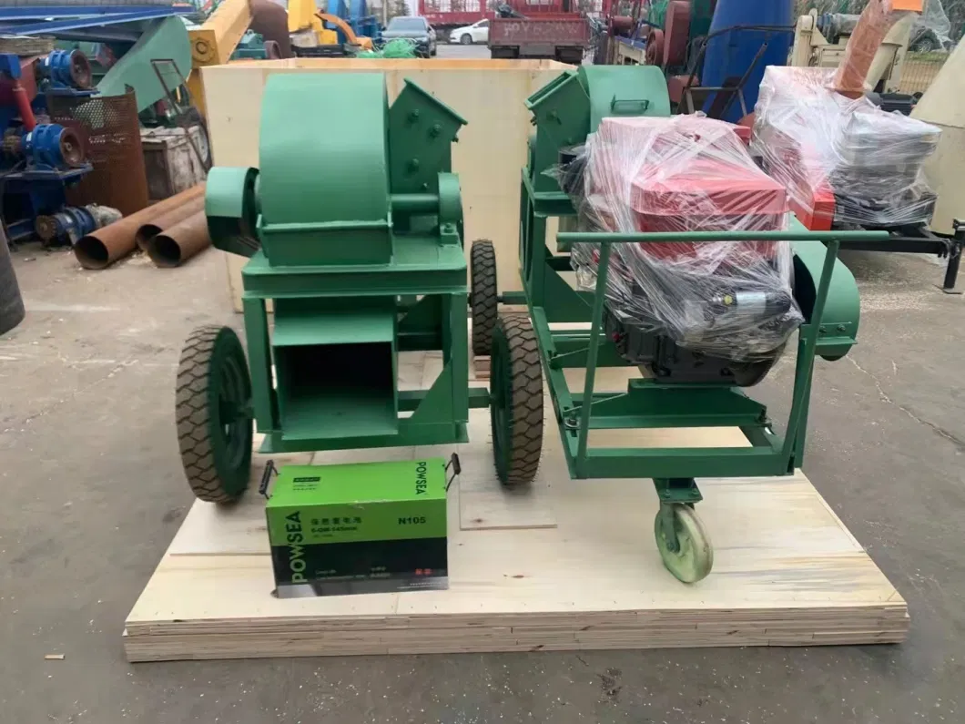 Automatic Diesel Wood Crushing Shredder Chipper Grinder Wood Sawdust Crusher Machine Hammer Mill Machine for Sale