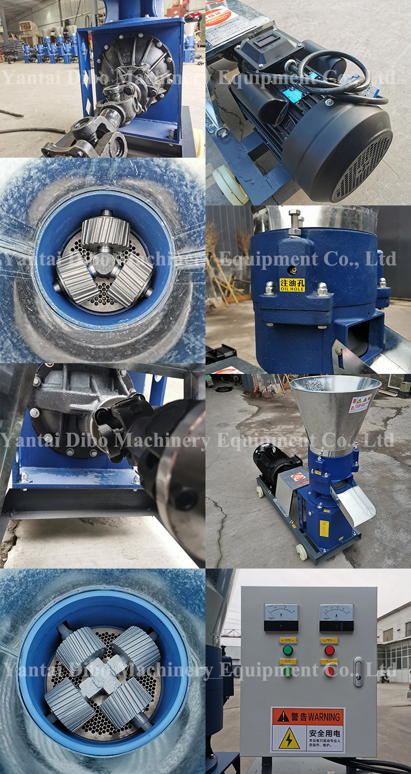 Flat Die Small Homemade Fish Alfalfa Poultry Feed Pelletizer Machine
