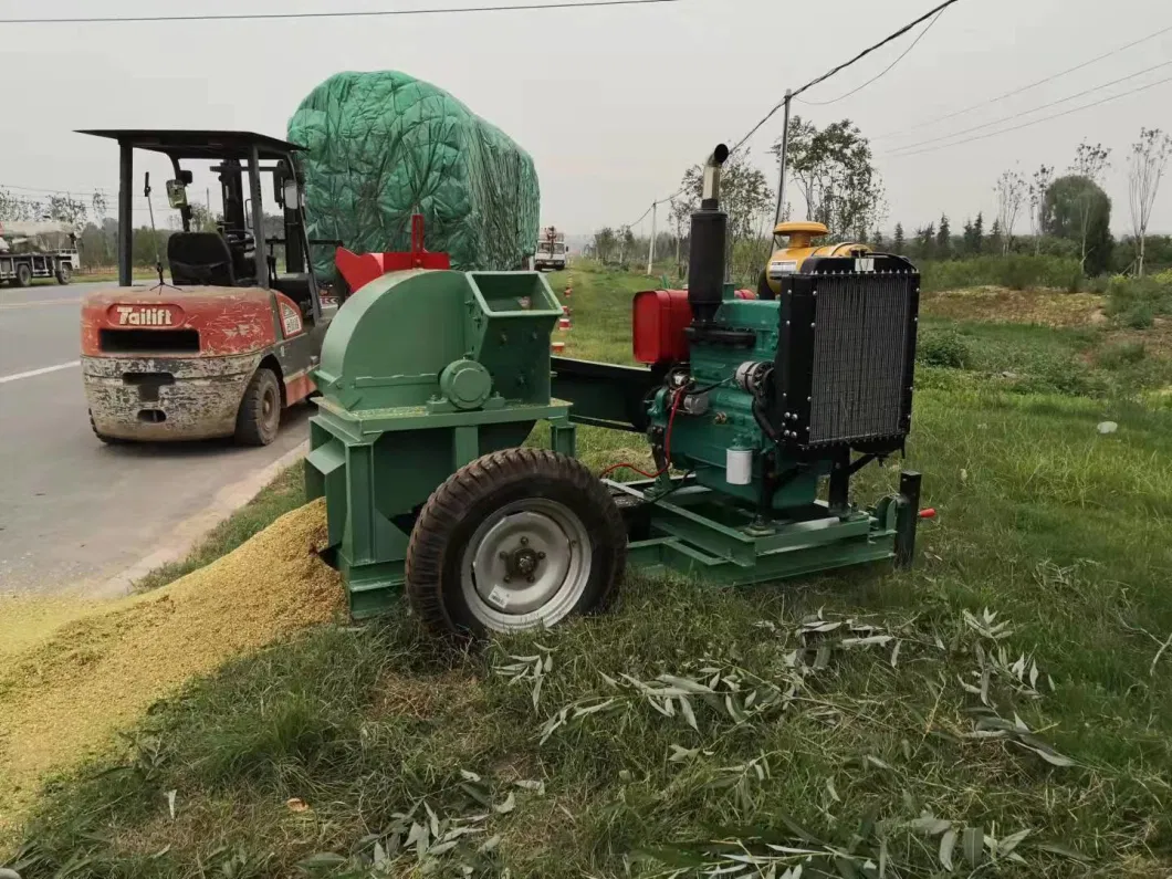 Sawdust Portable Hammer Mill Crusher Wood Shredder Biomass Shredding Machine