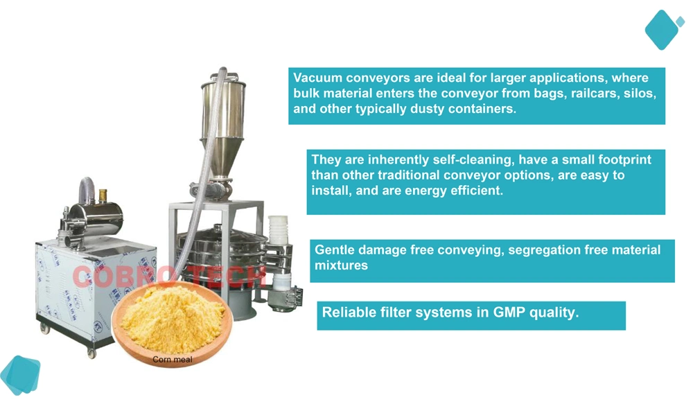 Explosion Proof Conveyor Vacuum Suction Transfer System Powder