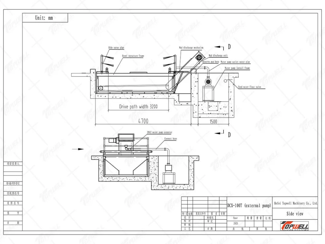 Construction Sites Truck Wheel Washing System, Consume Around 10L Water Per Vehicle