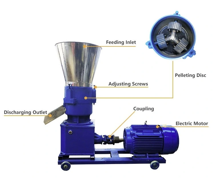 100-500 Kg/H Poultry Pellet Feed Equipment Animal Feed Processing Machine Sheep Chicken Feed Pellet Mill