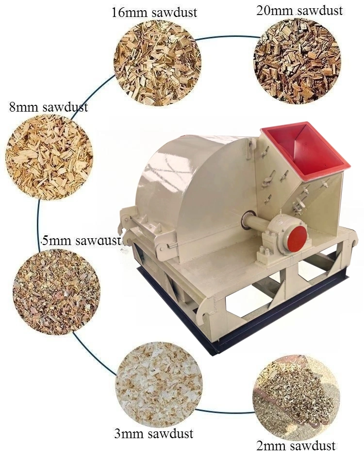 Wood Crusher Pulverizer Hammer Mill Machine Wood Grinder Chipper Shredder Sawdust Powder Crusher Making Machine