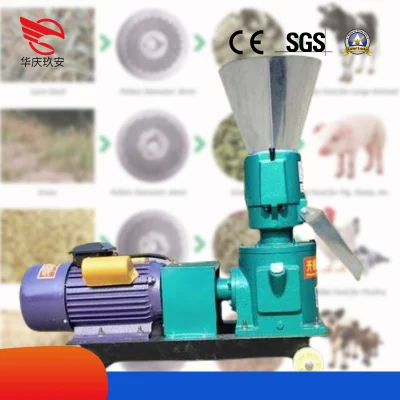 Macchina per pellet essenziale per la fornitura di allevamento nuovo pellet per stampi piatti Macchina di alimentazione macchina per pellet di paglia agricola