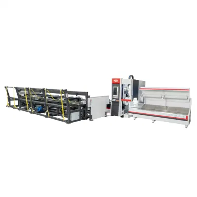China Top a alimentazione automatica rettangolatura rotonda tubo quadrato in acciaio al carbonio Macchina per il taglio laser di tubi in acciaio inox