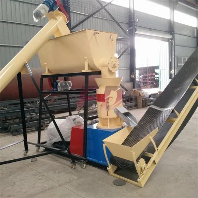 550 tipo High-Power Flat Mold Straw Granulation Equipment Sawdust Biomass Macchina per pellet
