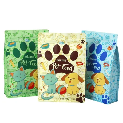 Confezione in plastica riciclabile all&prime;ingrosso fornitore di trasporto custodia a fondo piatto Sacchetto Eco friendly snack PET Food Dog Food Packaging