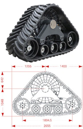 Case Tractor Undercarriage Parts Triangle Rubber Track Chassis Assembly Conversion System