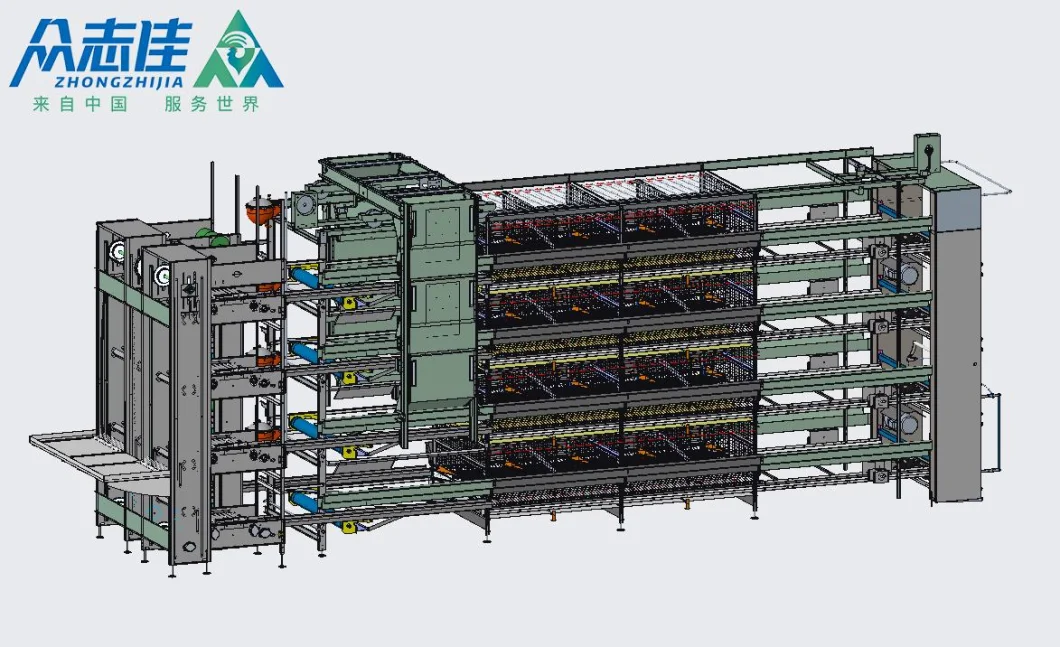 Hot Sale Automatic Egg Laying Feeding System Breeding Battery Poultry Farm Layer Broiler Birds Hen Chicken Cage Coop Machine