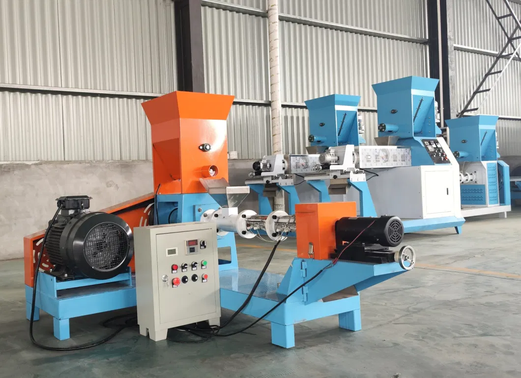 Fish Feed Pellet Extruder Machine Catfish Pet Dog Cat Food Chicken Feed Processing Machines Pelletizer Machine for Animal Feeds