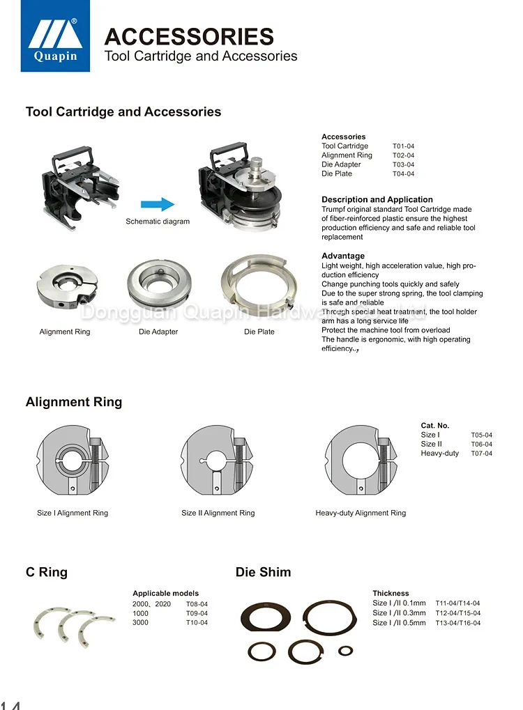 Alignment Ring/Die Adapter for Trupunch CNC Turret Punch