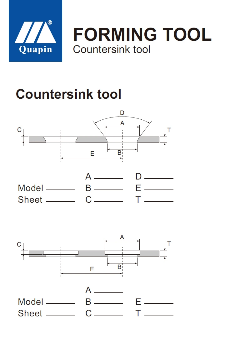 Turret Punch Composite Forming Trupunch Tool Punching C&prime;sunk Counterbore Die