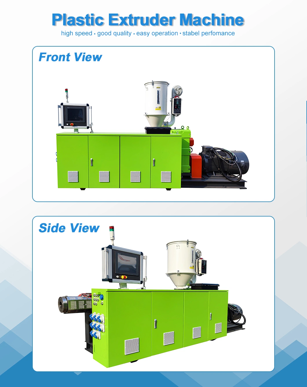 Single and Double Twin Screw Plastic Extruder for PVC/PP/HDPE/LDPE Pipes/Profiles/Granules/Pellets/Sheets Making