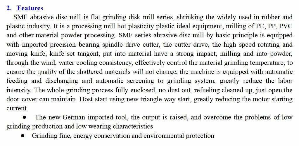 PVC Plastic Milling Machine for Pipe Recycling Machine Pellet Scrap Pulverizer Machinery