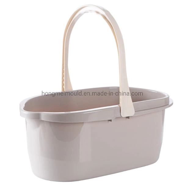 Flat Mop and Bucket Hand Free Washing Floor Cleaning Mop Wet &amp; Dry Usageb Mop Bucket Injection Mould