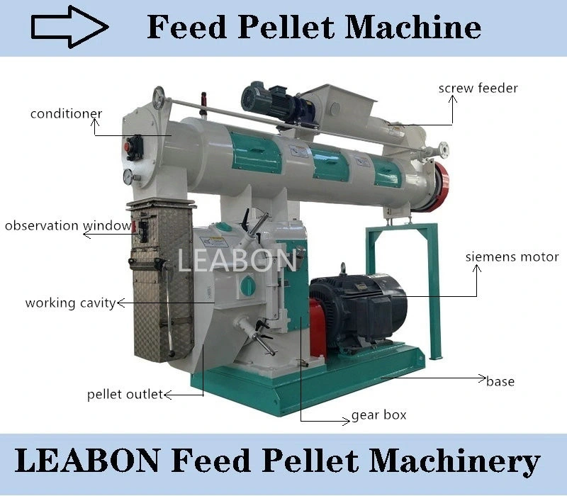 1-3t/H Farm Use Factory Poultry Animal Chicken Feed Pellet Marking Machine Price with CE