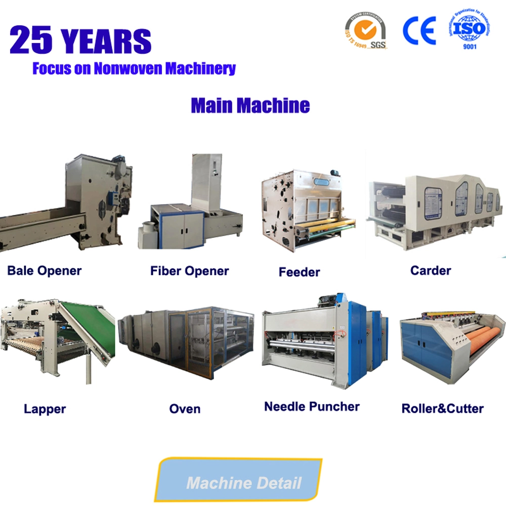 China Factory Non Woven Cotton Fiber Making and Feeding Box Machine