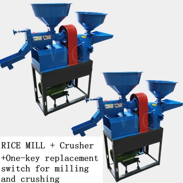 3-in-1 Automaic Samll Complete Integrated Grains Grinding Mill Grinder Huller Sheller Polisher Soybean Pulping Unit Equipment Auto Combined Rice Milling Machine