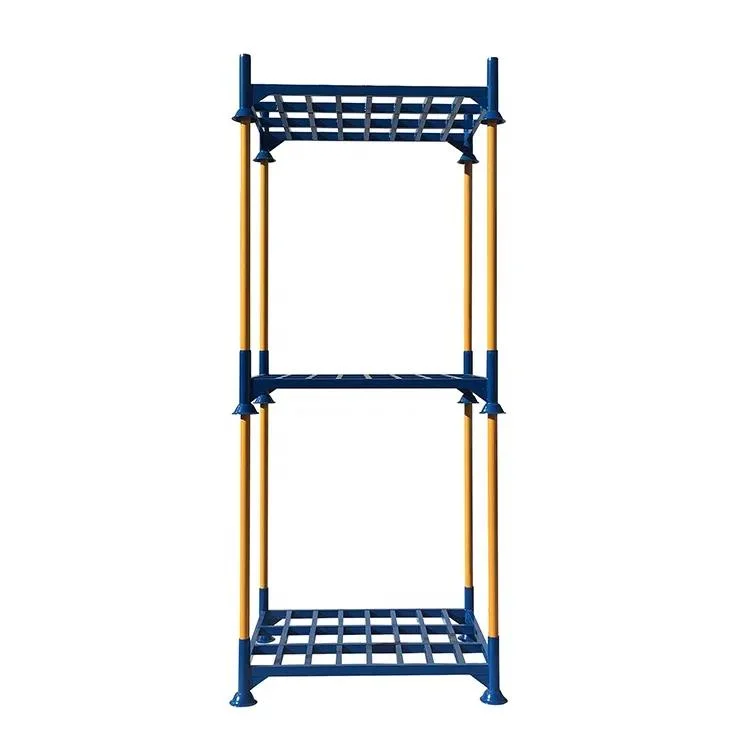 Stackable Warehouse Powder Steel Tyre Stillage Transport Pallet Tire Racks Storage System for Industrial